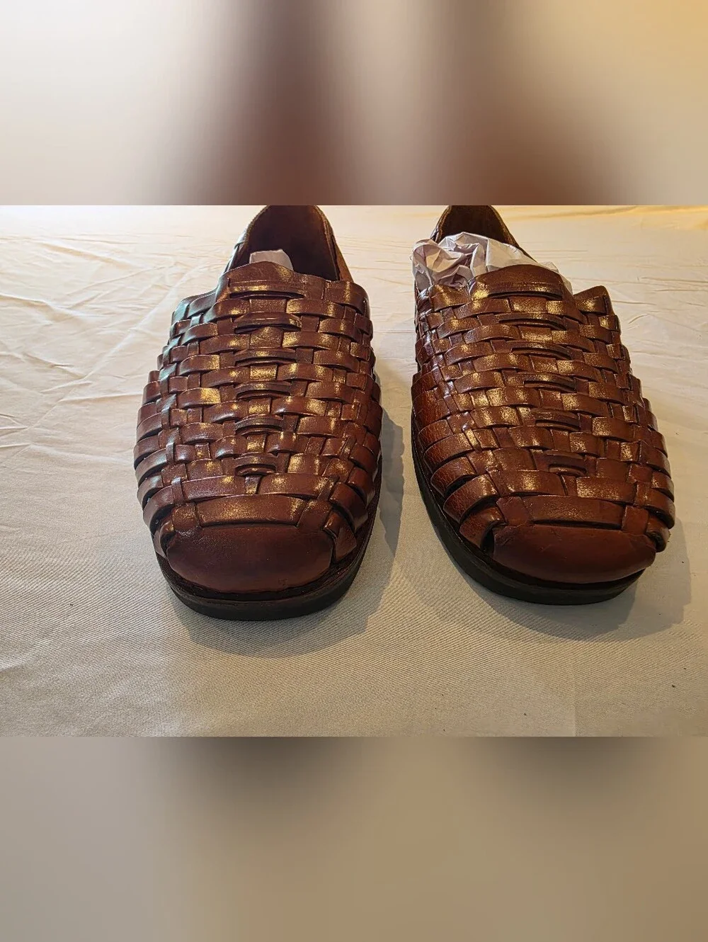 Nordstrom Huarache Slip-on Loafers Sz 12 Hand Woven Braided Leather Sandals